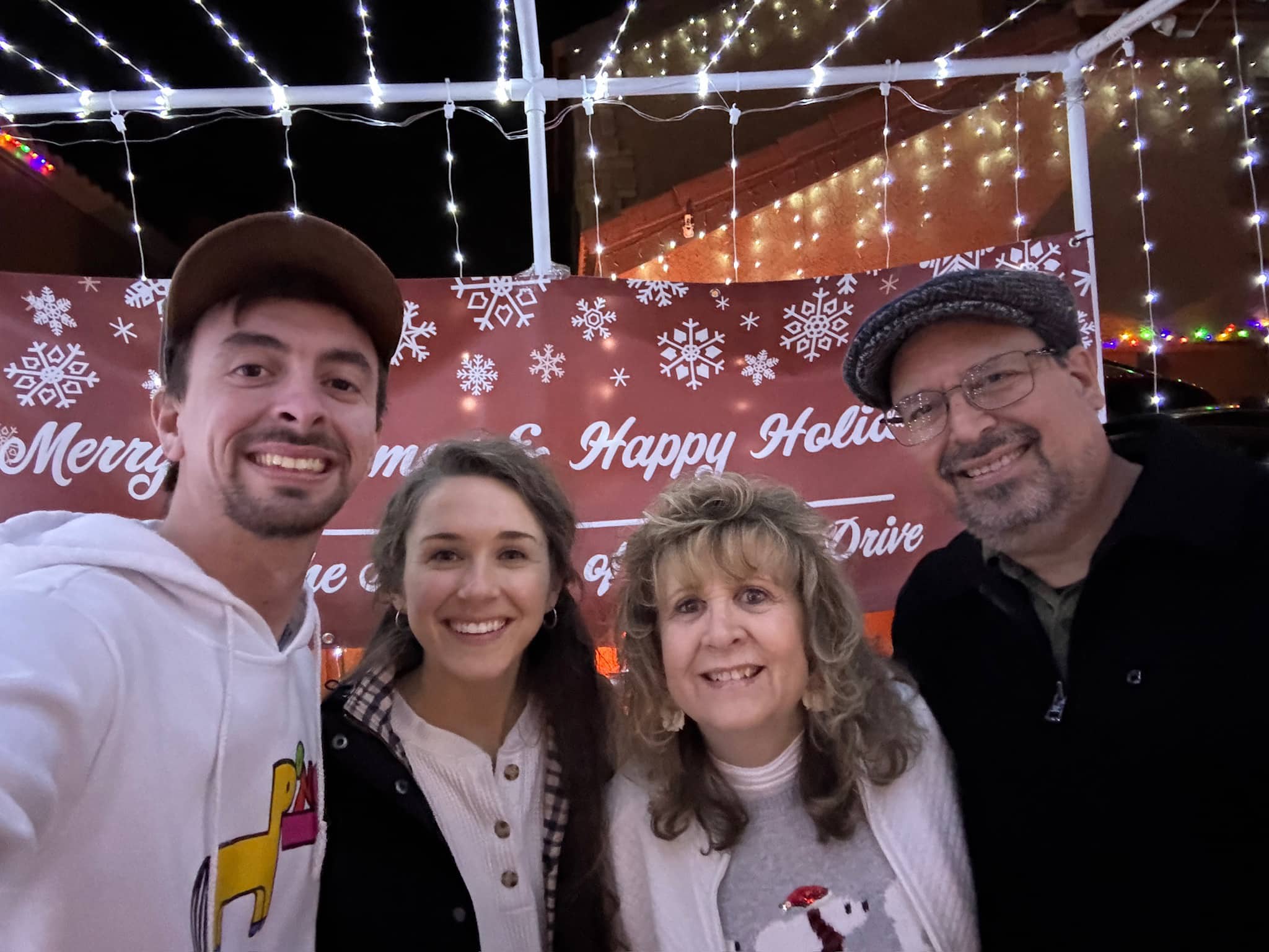 Christmas lights with Sam's Parents